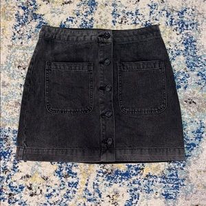 We the Free Black denim mini skirt